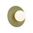 Retro-vegglampe-grønn-med-opal-rund-20-cm-IP44---Lila