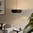 Moderne-hanglamp-zwart-50cm-3-lichts---Drum-Duo