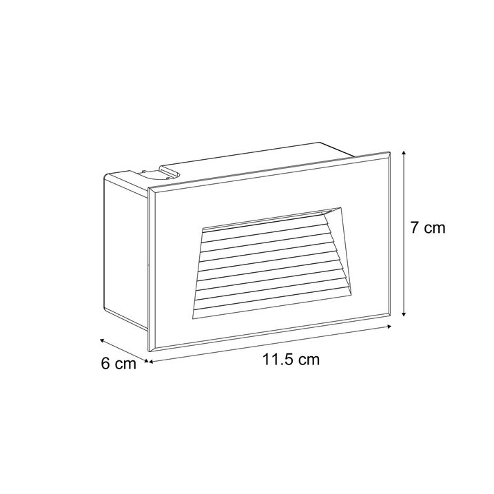 Set di 6 lampade da parete ad incasso moderne nere 11,5 cm LED incluso IP65 - Trem