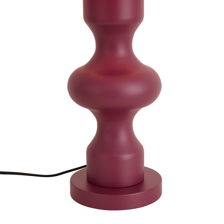 Retro tafellamp plum met stoffen kap - Captain