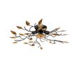 Vintage-Ceiling-Light-Black-with-Gold-50-cm-3-Light---Foglie