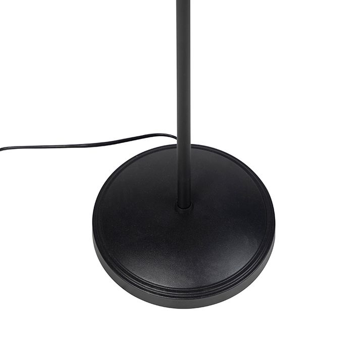Smart vloerlamp zwart met goud 3-lichts incl. 3 wifi P45- Tommy