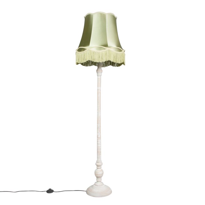 Lampă de podea retro gri cu abajur verde Granny - Classico