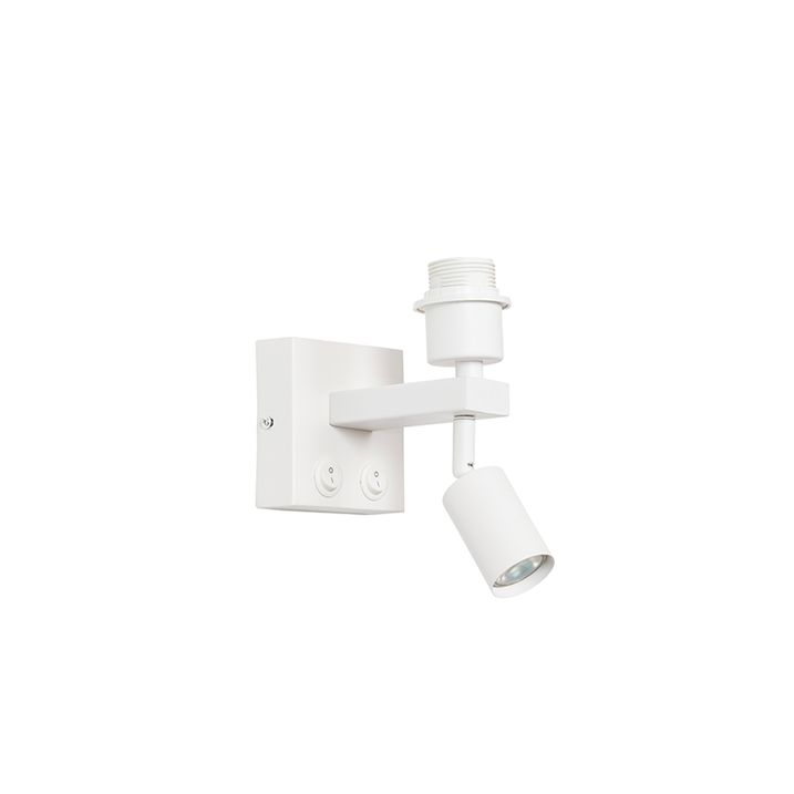 Applique murale moderne blanche avec liseuse - Brescia