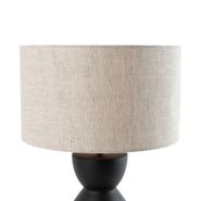 Design-tafellamp-zwart-16-cm-stoffen-kap-lichtgrijs-35-cm---Alisia