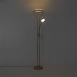Lampadaire-moderne-doré-avec-bras-de-lecture-avec-LED-et-variateur---Divo