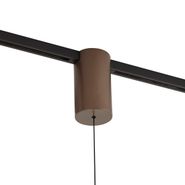 Sistema-di-illuminazione-a-binario-moderno-con-3-luci-a-sospensione-Easylift-bronzo-scuro-monofase---Slimline-Molla
