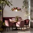 Bohemianische-Hängelampe-schwarz-mit-farbigen-Blumen-rot-und-pink---Flower-Power