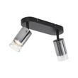 Modern-takspotlight-pistolmetall-2-ljus-roterbar-och-justerbar---Drain