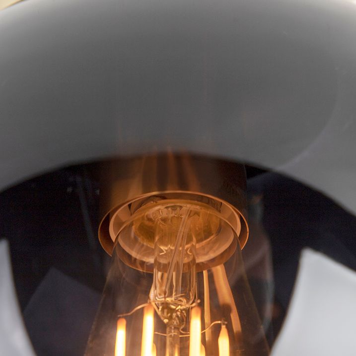 Plafonska lampa u stilu Art Deco mesingana sa crnim staklom - Pallon