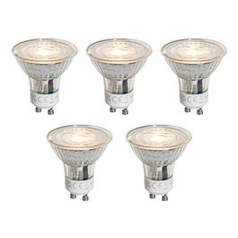 Set van 5 GU10 50mm dimbare ledlampen helder 4,5W 365 lm 2700K