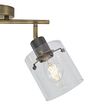 Faretto-da-soffitto-di-design-bronzo-con-vetro-trasparente-2-luci---Domo