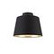 Laelamp puuvillase varjuga must kullaga 25 cm - Combi Black