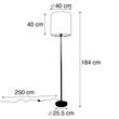 Lampă-de-podea-botanică-din-alamă-cu-abajur-verde-40-cm---Simplo