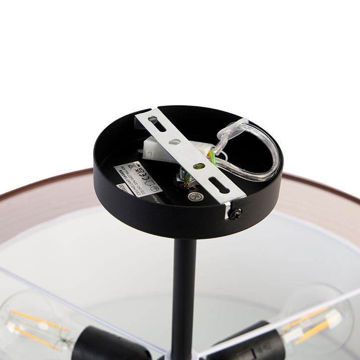 Pametna stropna svetilka rjava z belo 50 cm 3-luči vklj. 3 Wifi A60 - Drum Duo