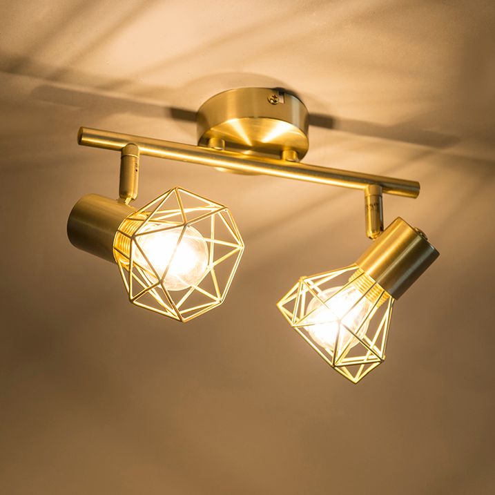 Foco Art Déco de latón inclinable y giratorio de 2 luces - Mosh
