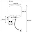 Lampa-de-perete-moderna-din-otel-cu-abajur-alb---Brescia