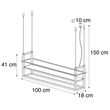 Industrijski-luster-crne-boje-sa-drvetom-i-policom-4-svetla---Cage-Rack