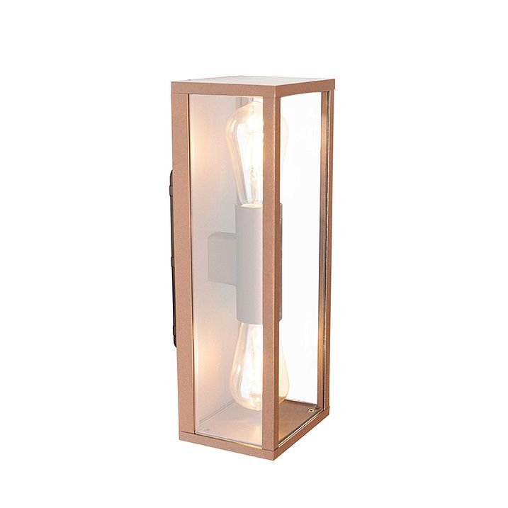 Applique industriale color ruggine 38 cm 2 luci IP44 - Charlois