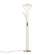 Lampadaire-moderne-doré-avec-bras-de-lecture-avec-LED-et-variateur---Divo