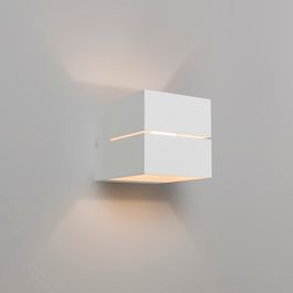 Sodobna stenska svetilka bela 9,7 cm - Transfer Groove
