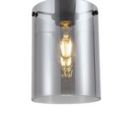 Design-vloerlamp-zwart-met-smoke-glas---Domo