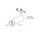 Modern-Spotlight-Beige-with-White-for-Track-System-1-Phase-GU10-35mm---Slimline-Uzzy