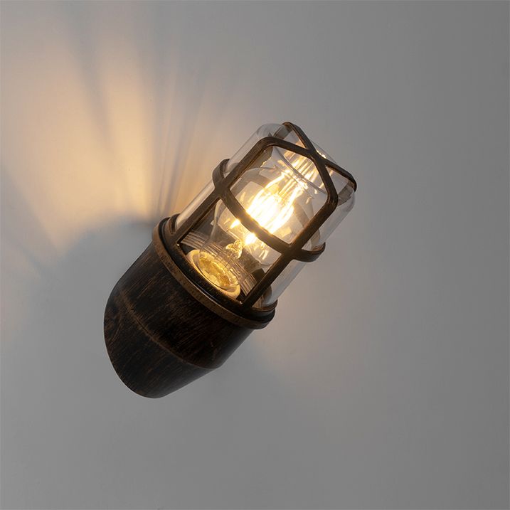Vintage vonkajšia nástenná lampa starožitné zlato IP54 - Kiki