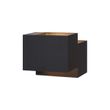 Moderne-wandlamp-zwart-2-lichts---Transfer-Double