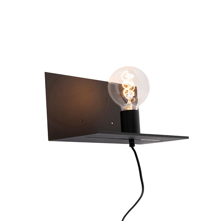 Moderní nástěnná lampa černá nastavitelná - Muro