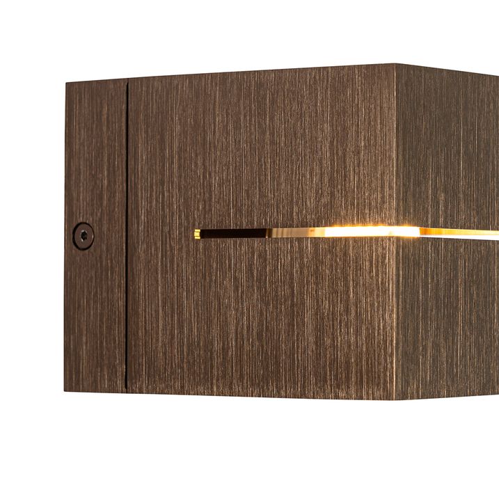 Applique murale moderne bronze foncé - Transfer Groove