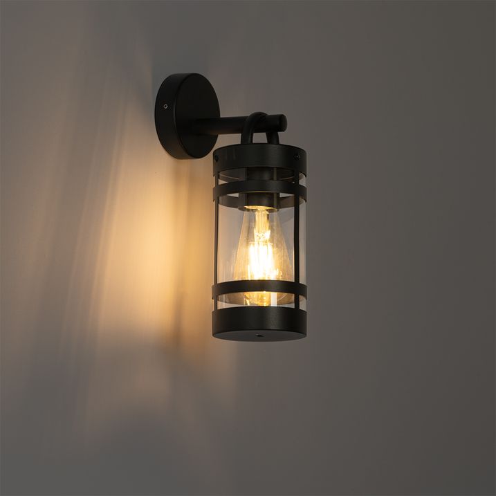 Smart buiten wandlamp zwart IP44 incl. Wifi A60 - Ruben