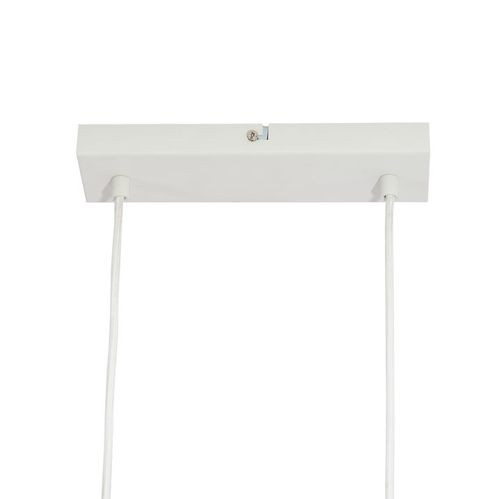 Moderne hanglamp hout print met wit 6-lichts - Jeana Straight