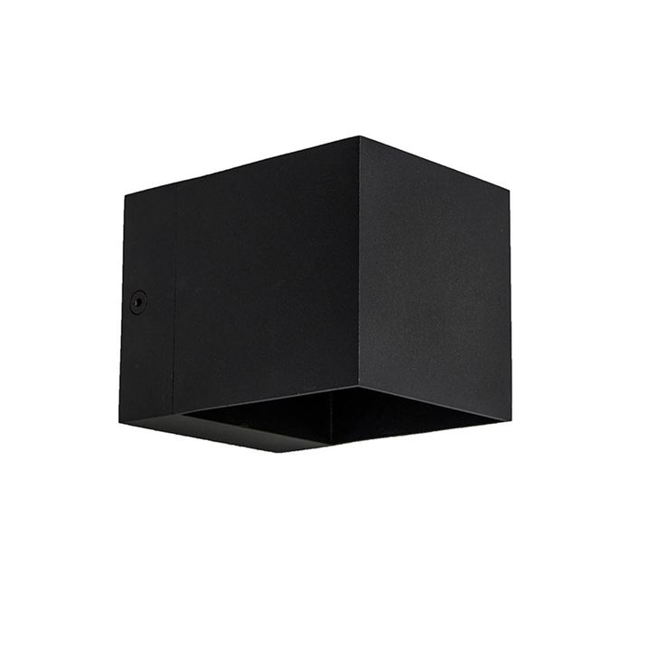 Sada 4 chytrých nástěnných lamp černých 8 cm vč. Wifi G9 - Transfer