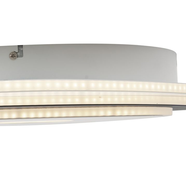 Designerska lampa sufitowa biała z ciemnoszarym organicznym kształtem z LED z możliwością ściemniania - Taylor