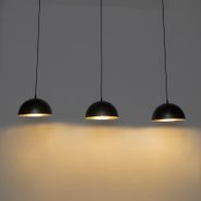 Lampă-suspendată-inteligentă-neagră-cu-auriu-3-lumini-inclusiv-Wifi-A60---Magnax