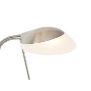 Lampadaire-en-acier-avec-LED,-variateur-et-lampe-de-lecture---Empoli