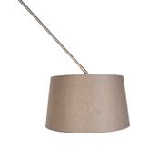 Tērauda-piekaramā-lampa-ar-smilšu-krāsas-lina-abažūru-35-cm---Blitz