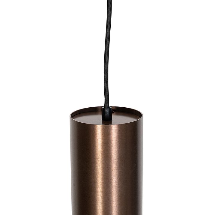 Suspension design bronze foncé avec adaptateur pour rail monophasé inclus - Iconic Tubo