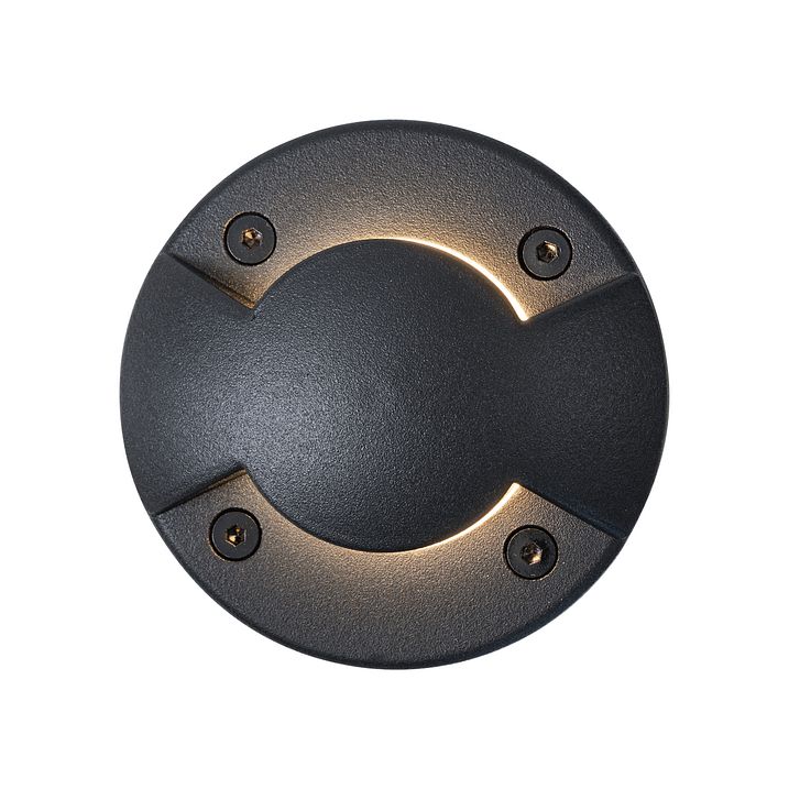 6 modernių įleidžiamų į žemę šviestuvų rinkinys juodas GU10 50 mm 2 šviesų efektas IP65 - Cellar
