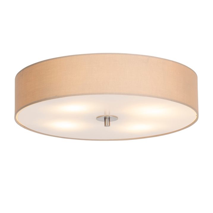 Rūtaina griestu lampa smilškrāsā 50 cm - Drum