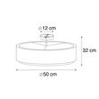 Pametna-stropna-svetilka-rjava-z-belo-50-cm-3-luči-vklj.-3-Wifi-A60---Drum-Duo