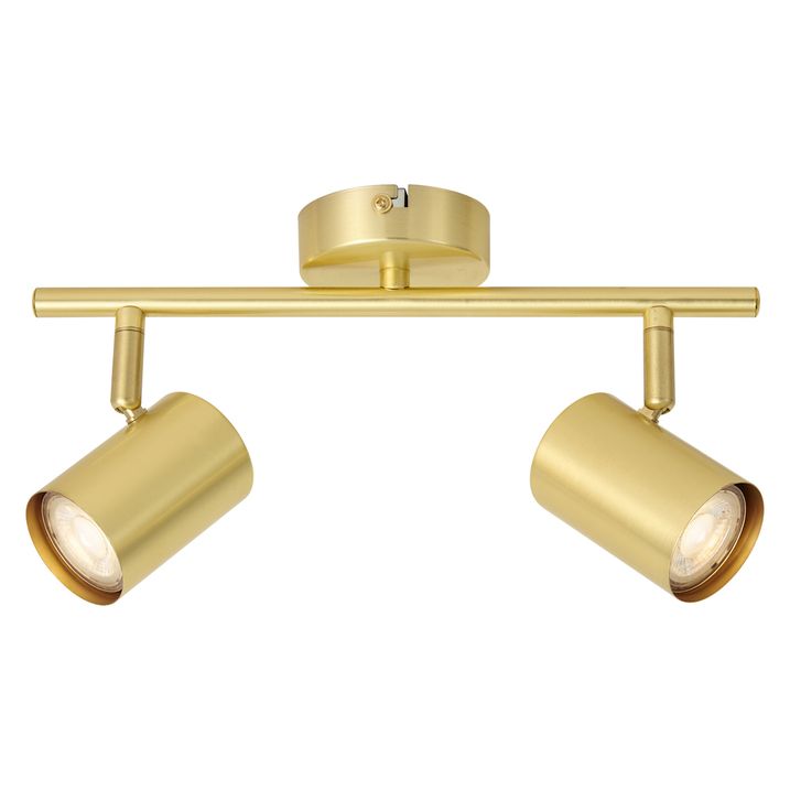 Moderne justerbar taklampe i messing 2-lys - Jeana