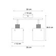 Faretto-da-soffitto-di-design-bronzo-con-vetro-trasparente-2-luci---Domo