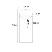 Designová-venkovní-stojací-lampa-černá---Jannie