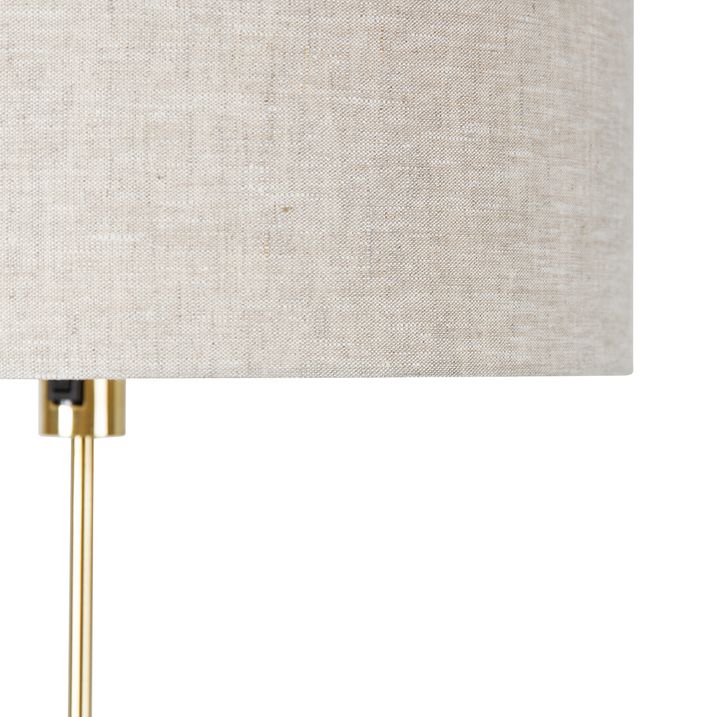 Floor Lamp Adjustable Gold with Light Grey Lampshade 50 cm - Parte