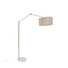 Stojaca lampa zlatá so svetlohnedým tienidlom 50 cm nastaviteľná - Editor