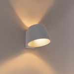 Industri&euml;le wandlamp beton met lichteffect - Cup