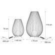 Set-van-vloerlampen-zwart-met-opaal-110-cm-en-70-cm---Angela