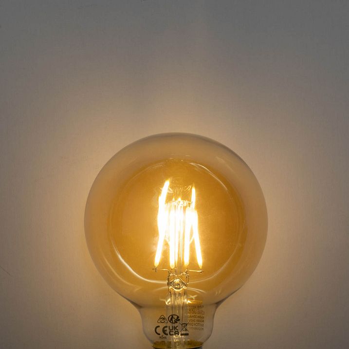 Sæt af 5 E27 3-trins dæmpbar LED-pære guld G95 4W 450lm 2700K